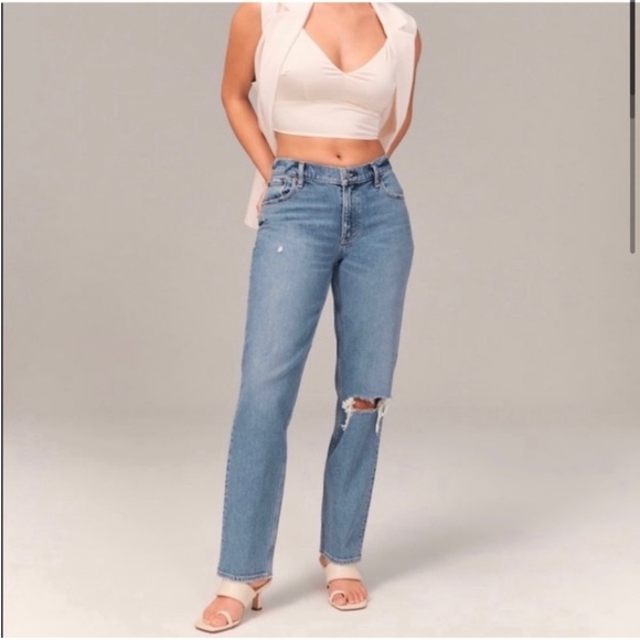 Abercrombie & Fitch Low Rise 90s Straight Jeans - Picture 1 of 9
